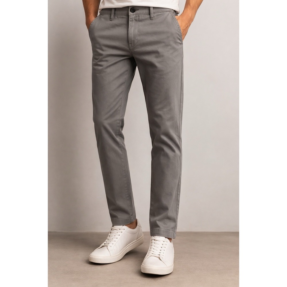 Tailor‎ Vintage Men's Gray Chino Pants NWT Size 30x32 Slim Casual Stretch Khaki